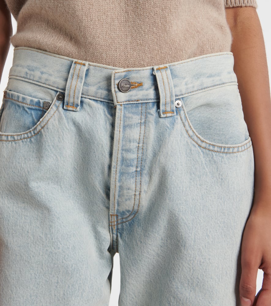 Khaite Callum Mid-rise Straight-leg Jeans In Blue
