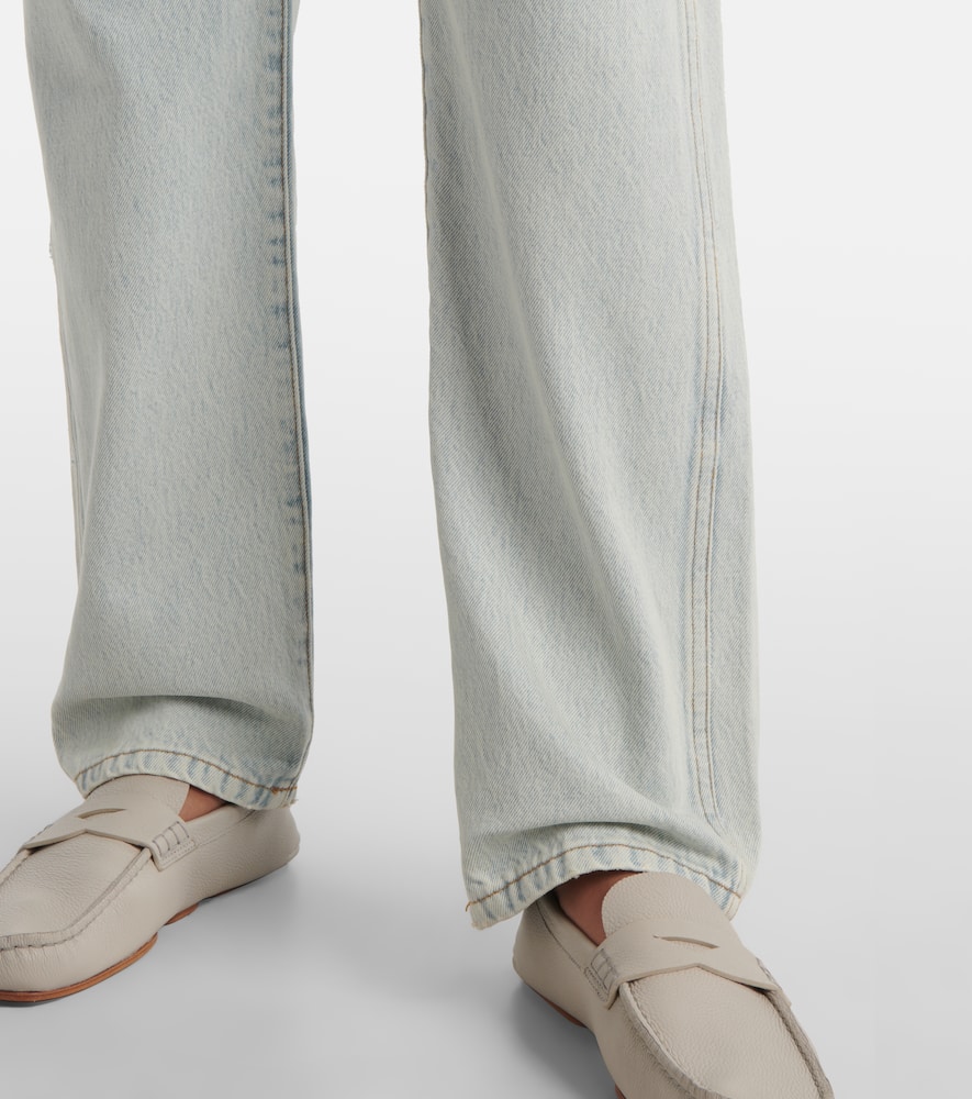 Khaite Callum Mid-rise Straight-leg Jeans In Blue