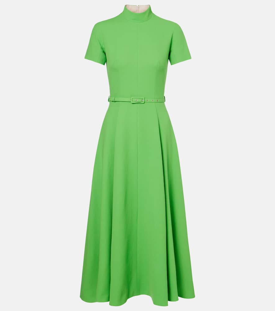 Camilla belted wool midi dress