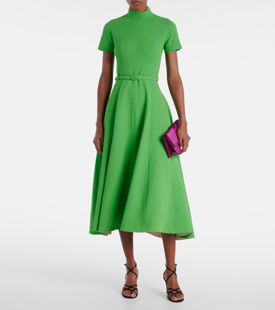 Emilia Wickstead Camilla belted wool midi dress