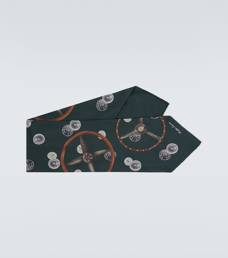 Printed silk tie