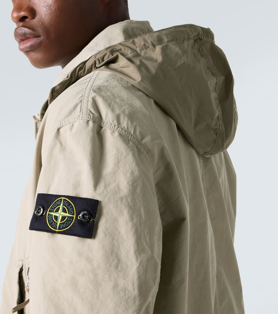 Stone Island David Light-tc Compass Shirt Jacket In Neutral