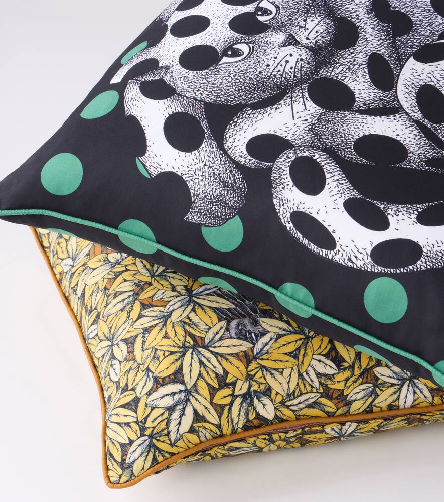 Fornasetti High Fidelity Printed Silk Cushion In Multi