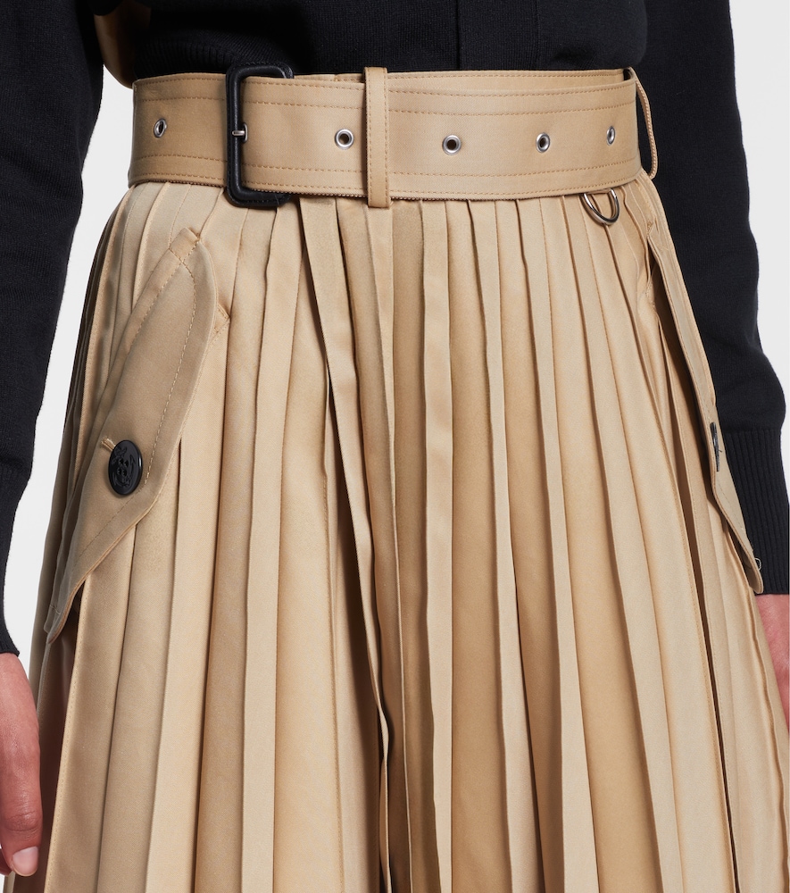 Cotton-Blend Gabardine Midi