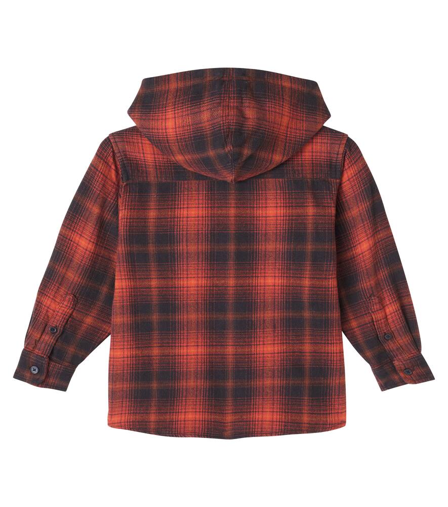 Molo Rizz Checked Cotton Jacket In Red