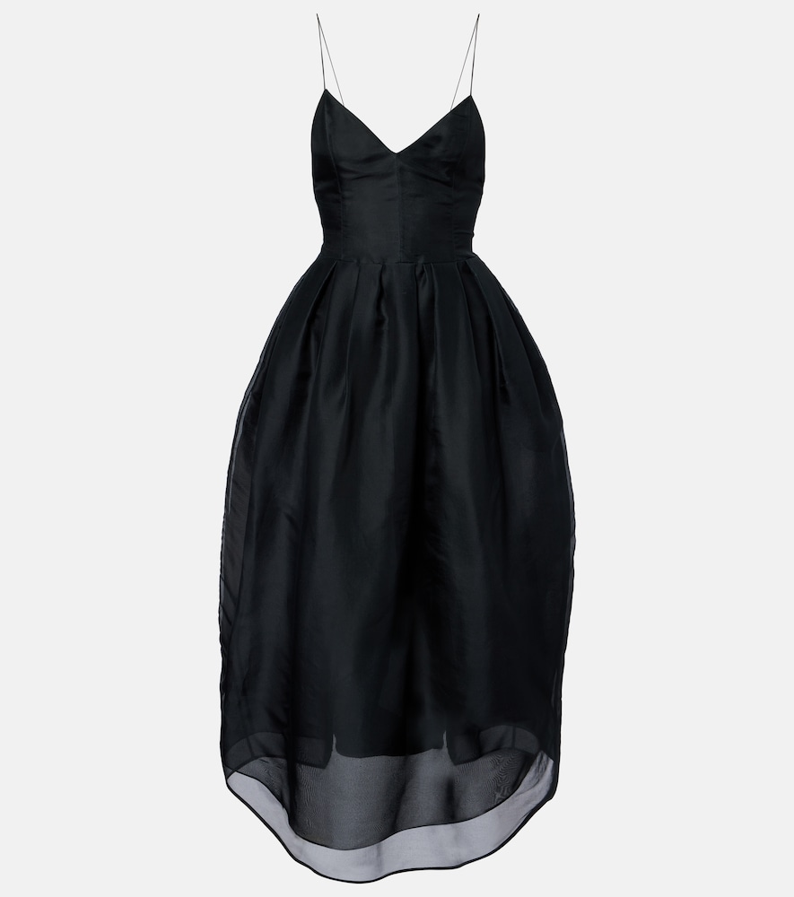Khaite Colette silk organza midi dress