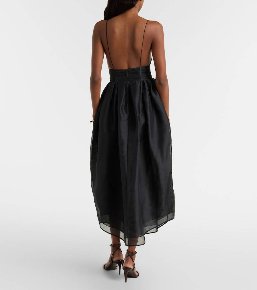  Khaite Khaite Midikleid Colette Aus Seidenorganza 