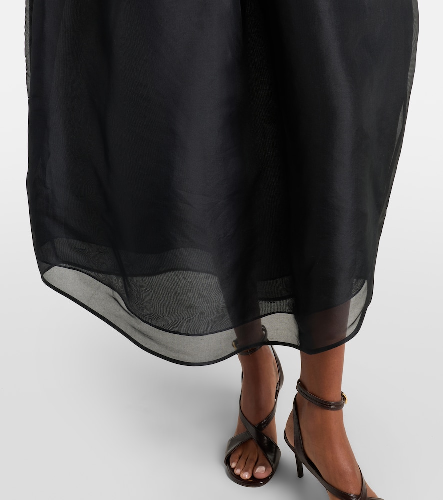  Khaite Khaite Midikleid Colette Aus Seidenorganza 