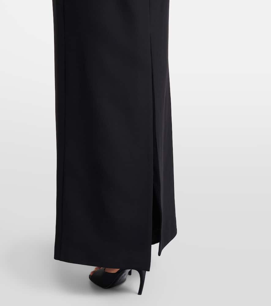 Simkhai Embellished Halterneck Crêpe Gown In Black