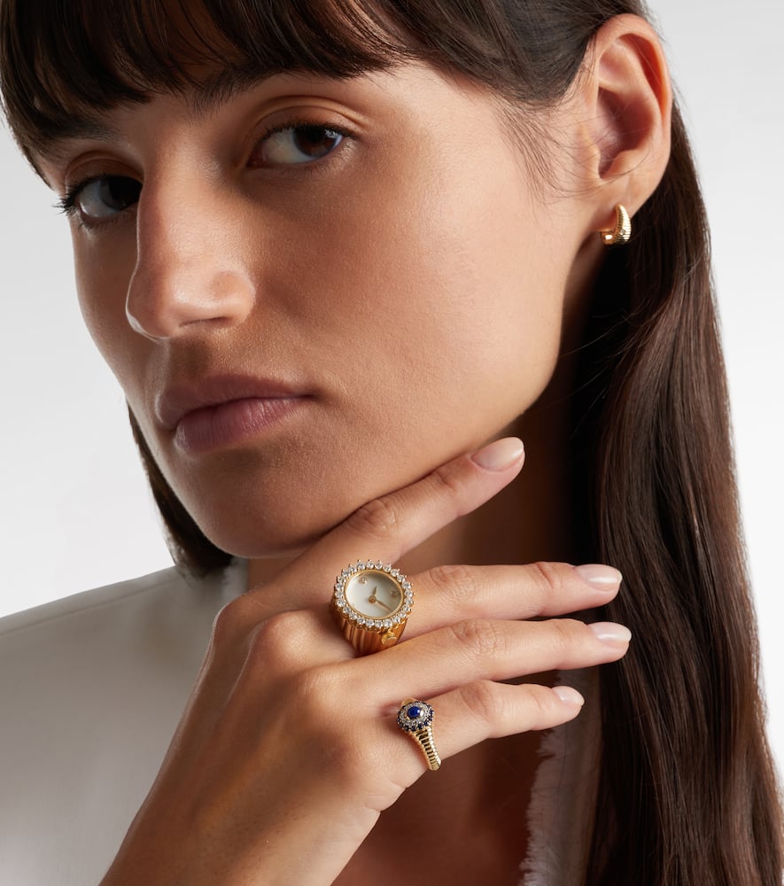 Yvonne Léon Berlingot Pompadour Baby 9kt Ring With Gemstones In Gold