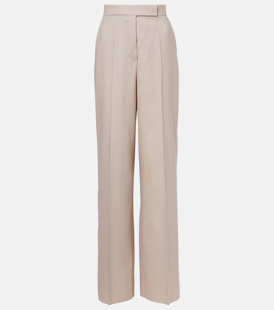 Max Mara Wool, mohair, and silk wide-leg pants