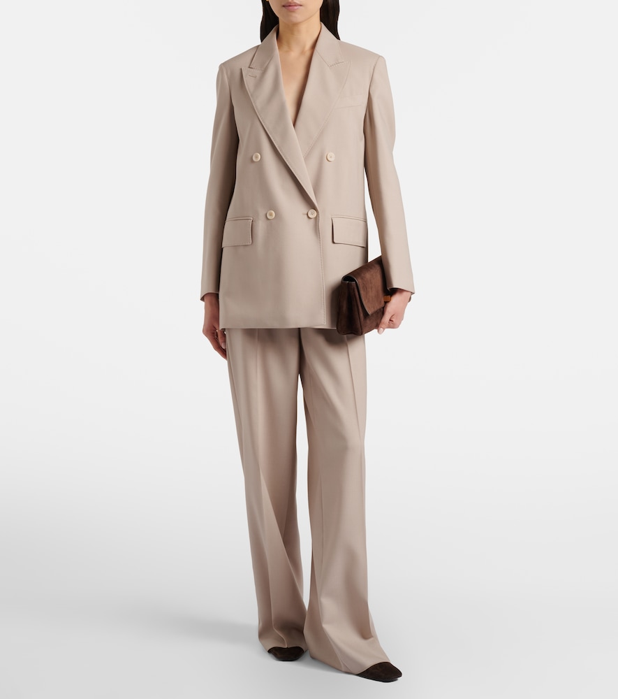 Max Mara Wool, mohair, and silk wide-leg pants