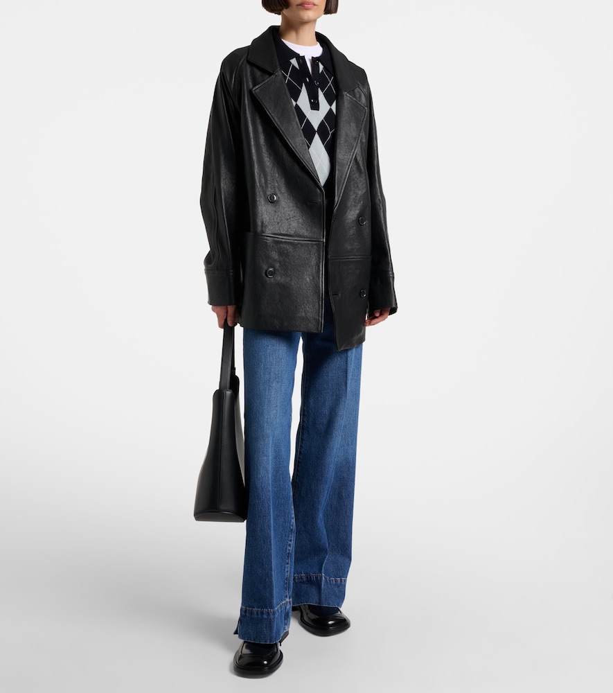 Frame The Pixie High-rise Flared Jeans In Blue