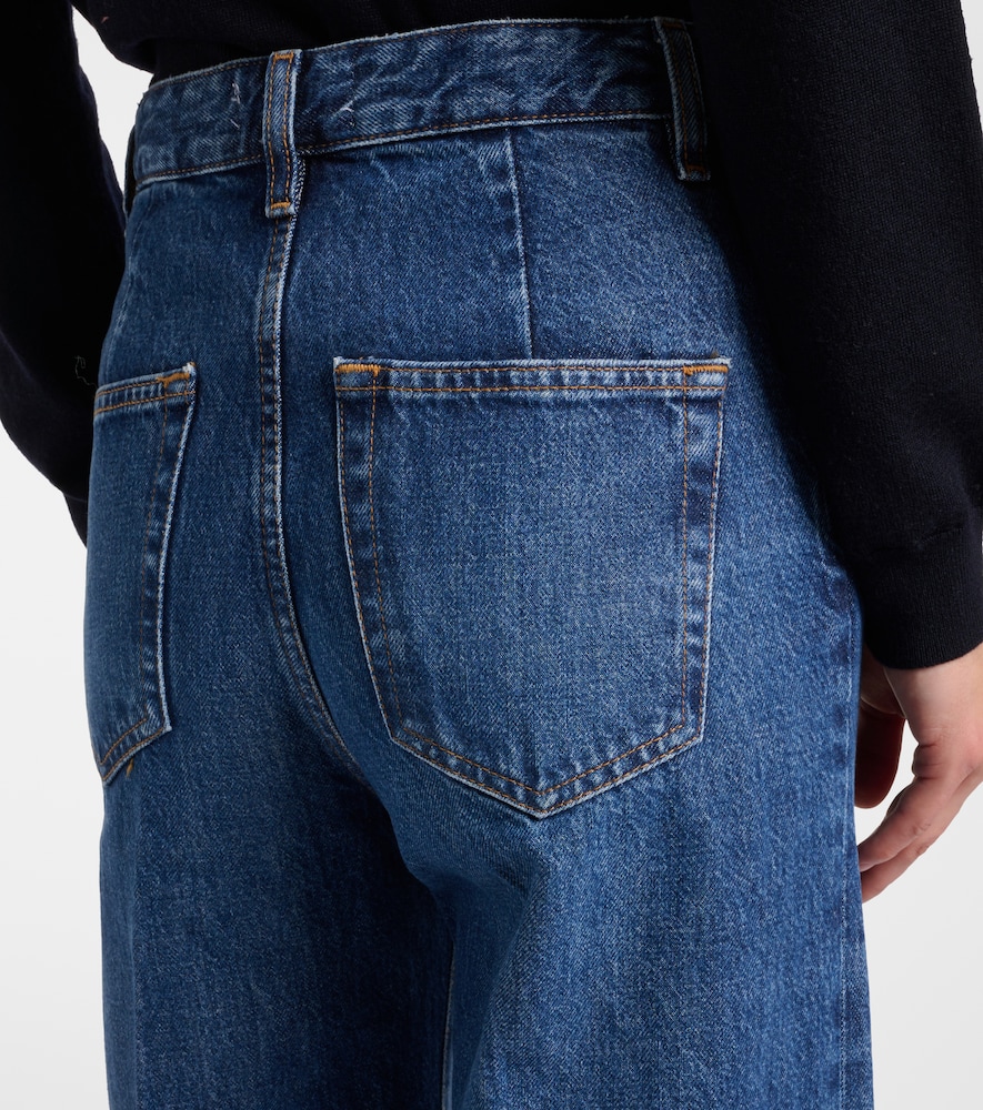 Frame The Pixie High-rise Flared Jeans In Blue