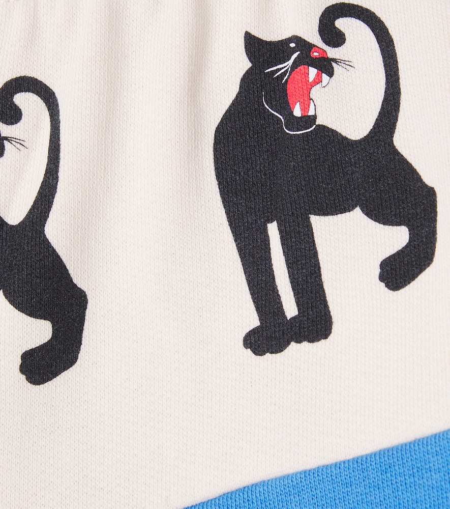  Mini Rodini Mini Rodini Panther Printed Cotton Sweatpants 