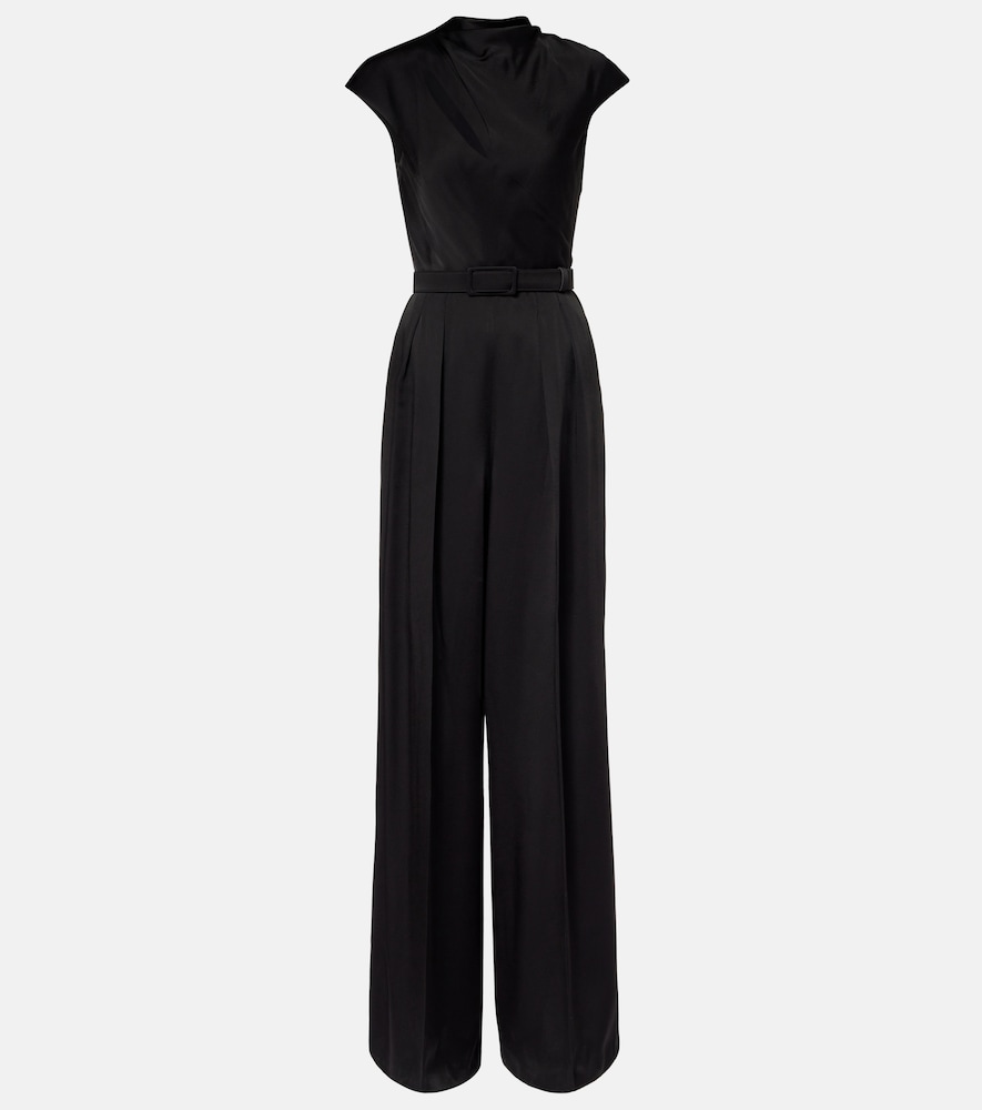 Max Mara Vespa cutout satin jumpsuit