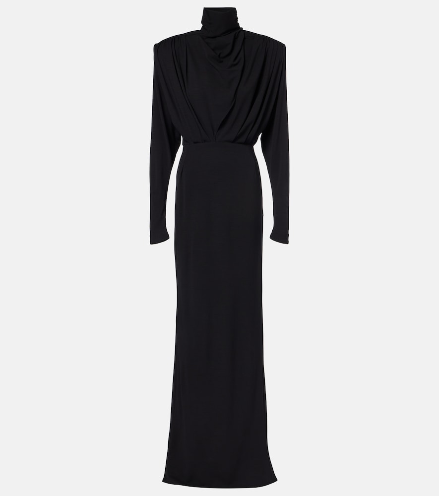 Mugler Draped jersey gown