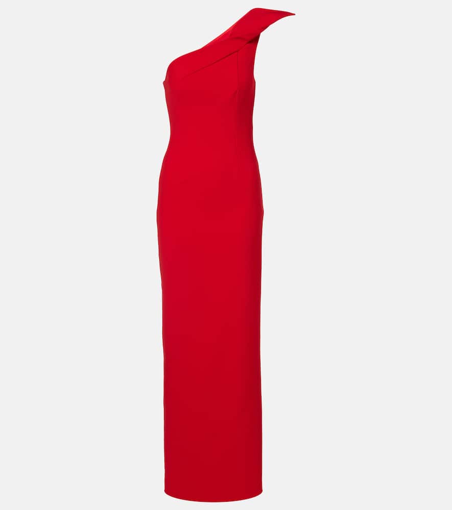 Roland Mouret One-shoulder Crêpe Gown In Red