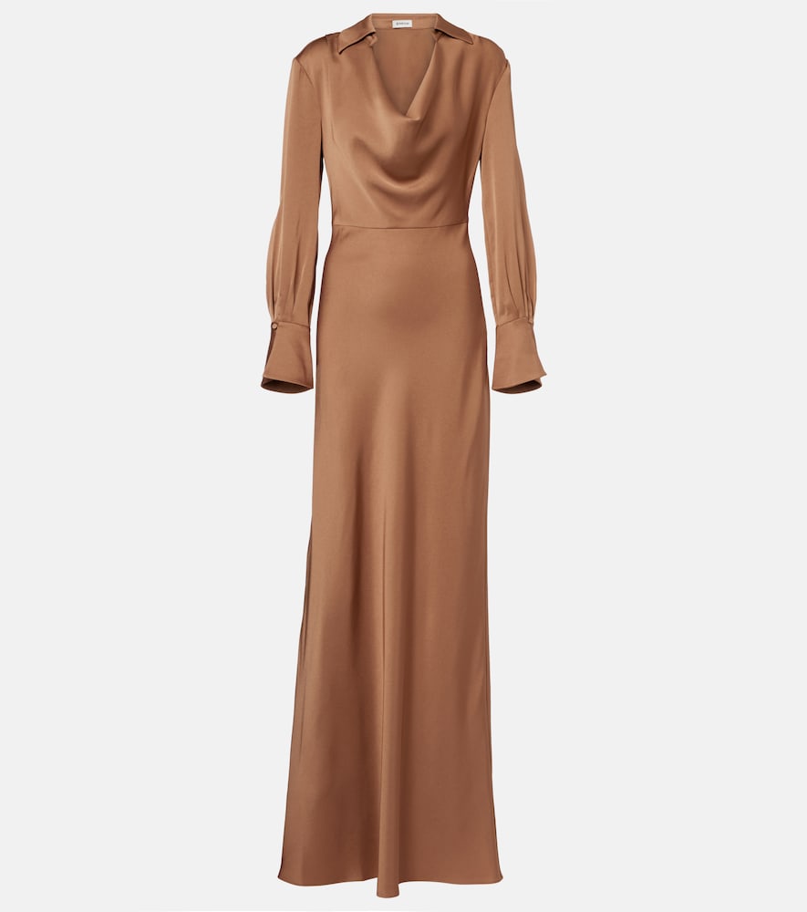 Simkhai Adelle draped satin gown