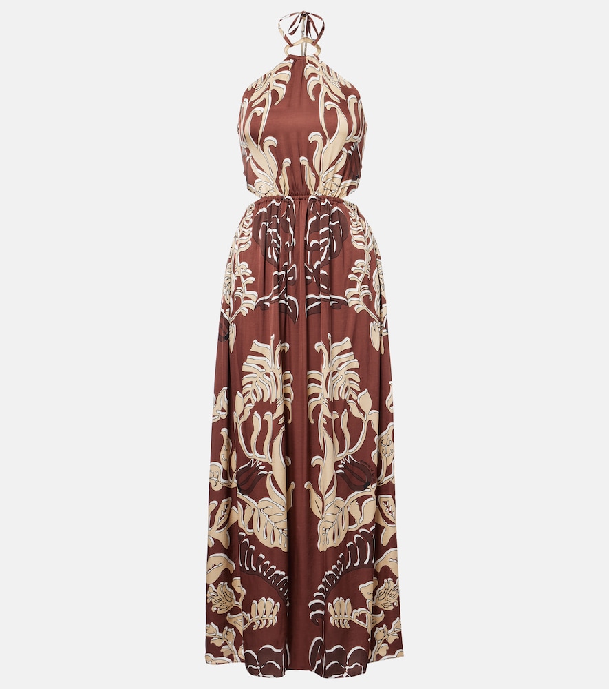 Poupette St Barth Isore printed halterneck maxi dress