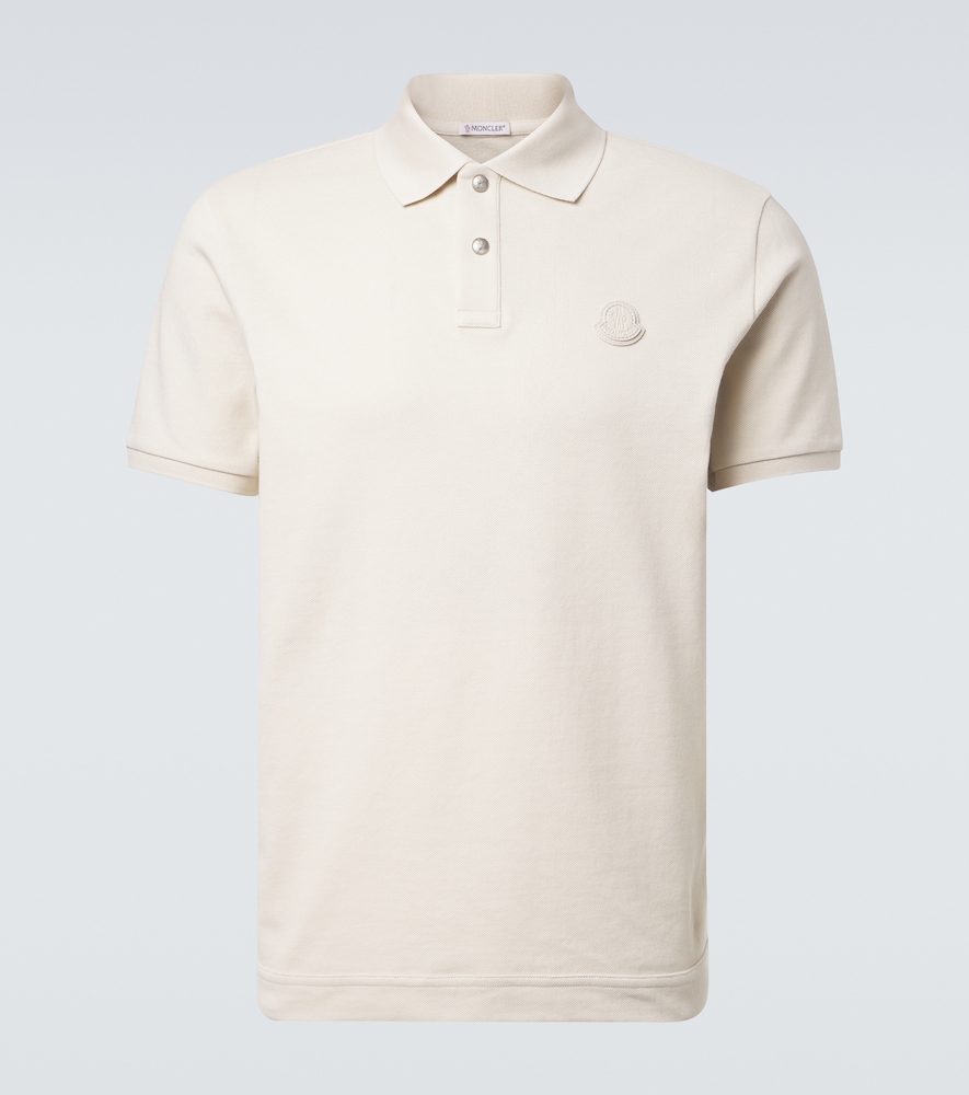 Moncler Uomo Polo In Cotone Con Logo Bianco It Taglia 52- Mytheresa