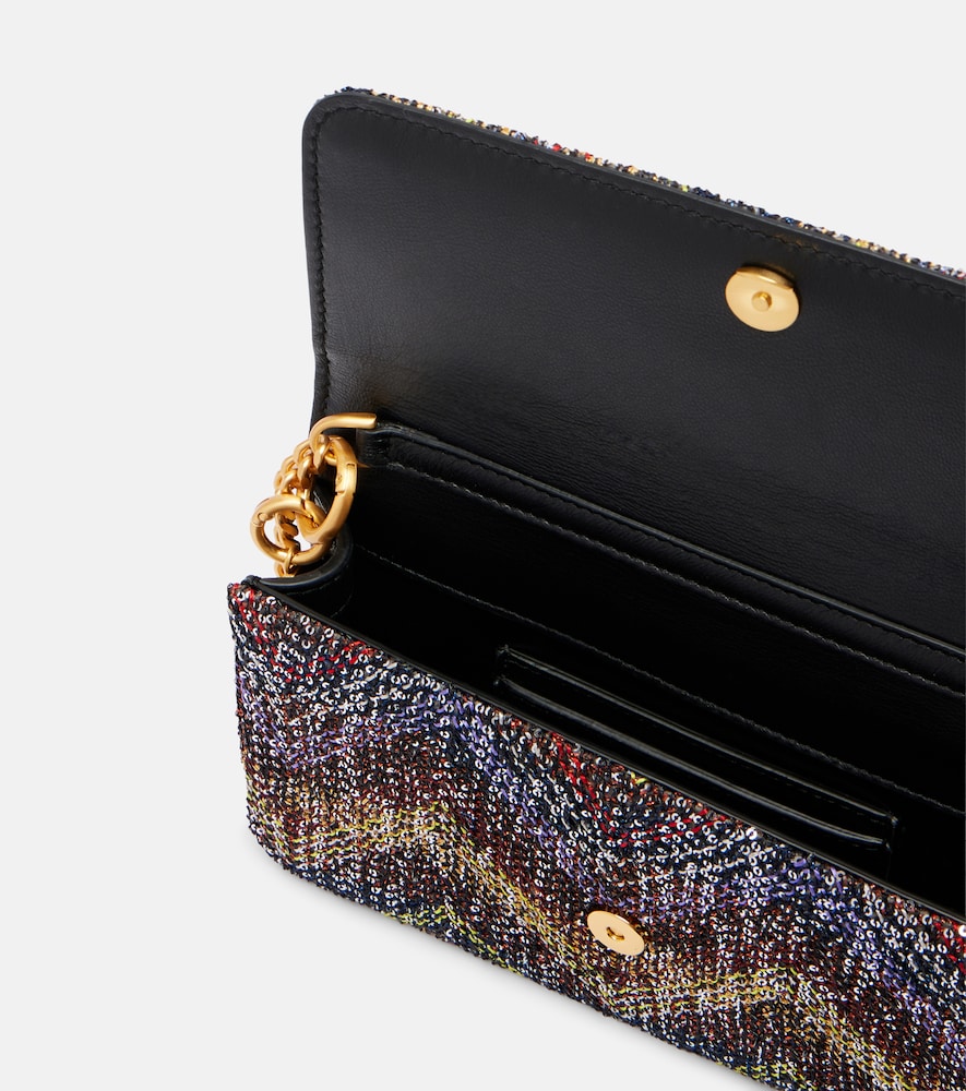  Missoni Missoni Caperdoni Small Leather-trimmed Sequined Crossbody Bag 
