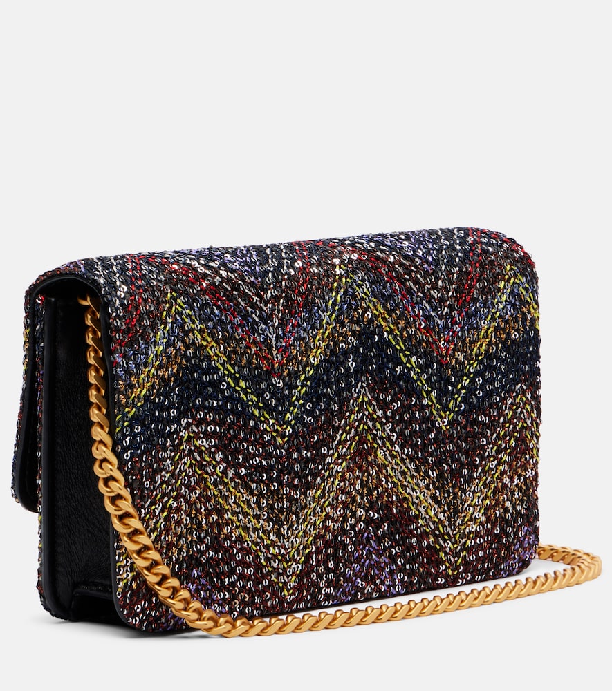  Missoni Missoni Caperdoni Small Leather-trimmed Sequined Crossbody Bag 