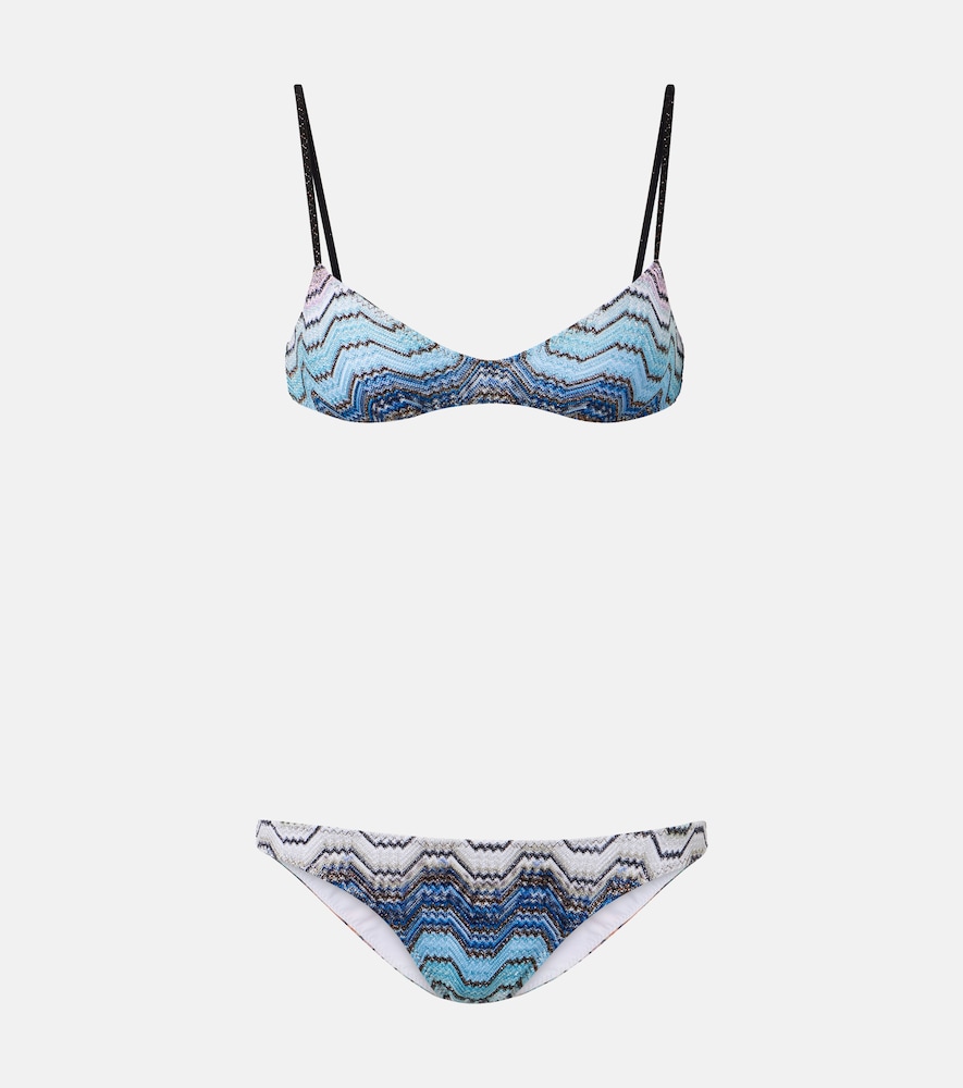 Missoni Women's Multicoloured Zigzag Lame Bikini UK Size 8 - Mytheresa