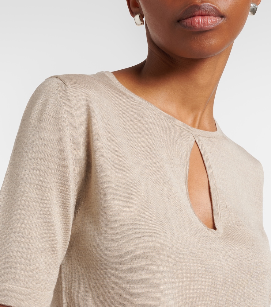  Max Mara Max Mara Top Valido En Soie Et Cachemire 
