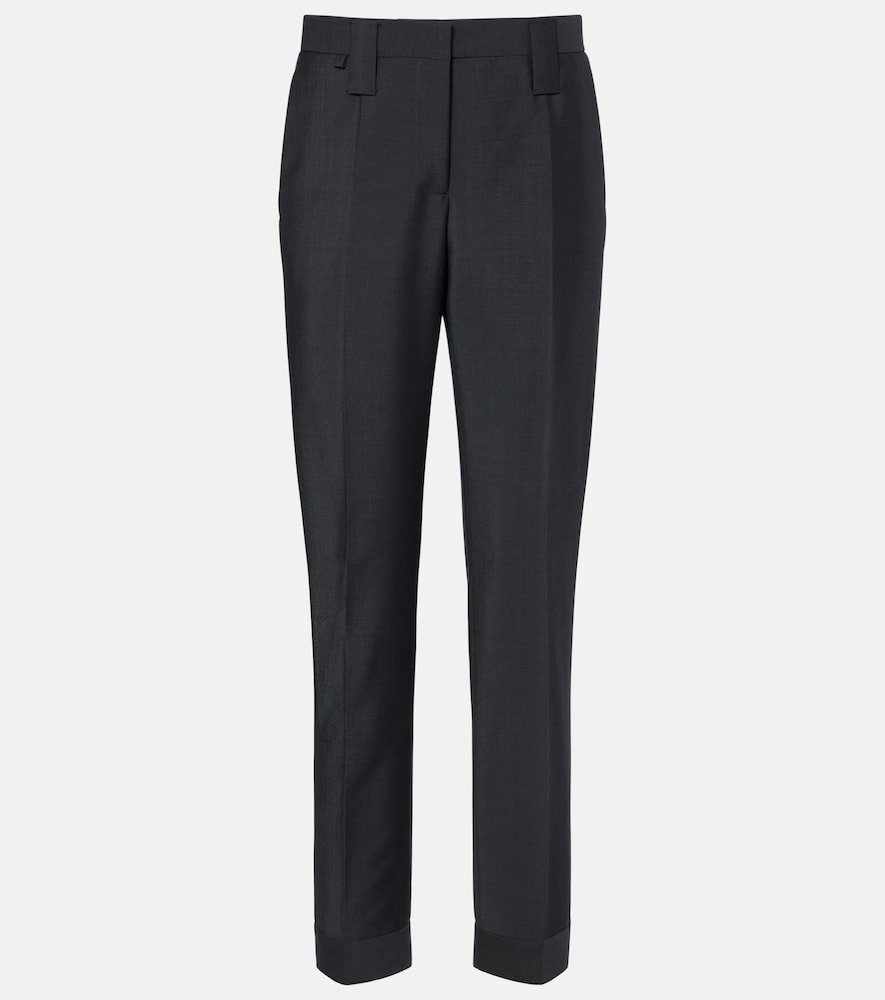 Versace Wool and mohair tapered pants