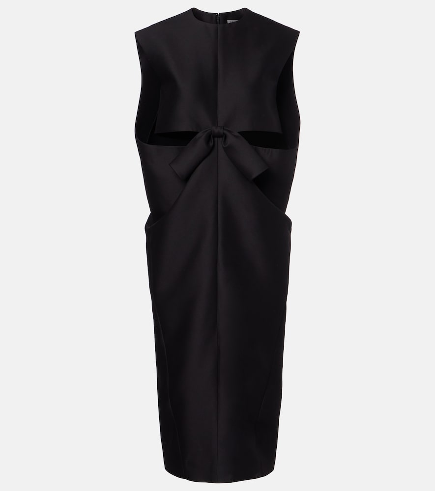 Balenciaga Cutout crêpe satin midi dress