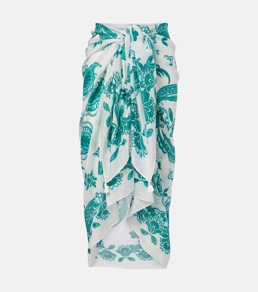 Heidi Klein Kos paisley cotton and silk beach cover-up