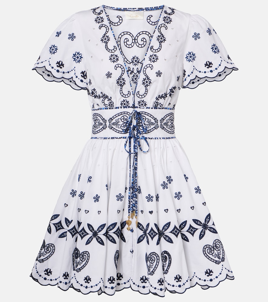 Camilla Embroidered Cotton Minidress