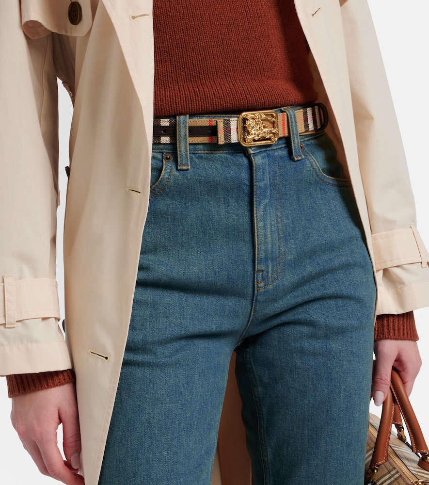  Burberry Burberry Wendbarer Gürtel Ekd Burberry Check Mit Leder 
