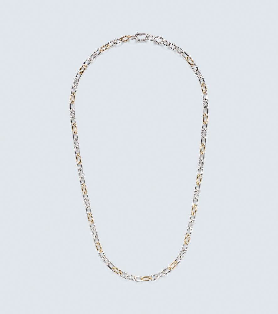 David Yurman DY Madison 925 sterling silver and 18kt gold chain necklace