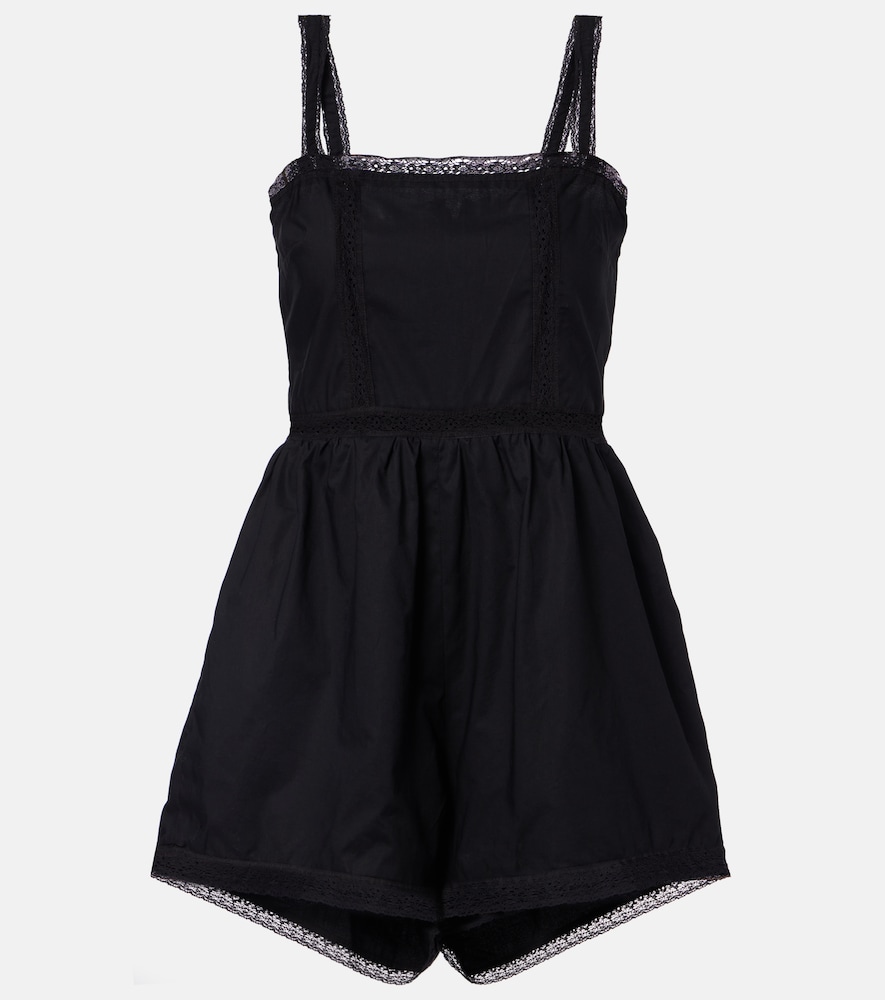 Faithfull Combi-short Emilia en coton à dentelle