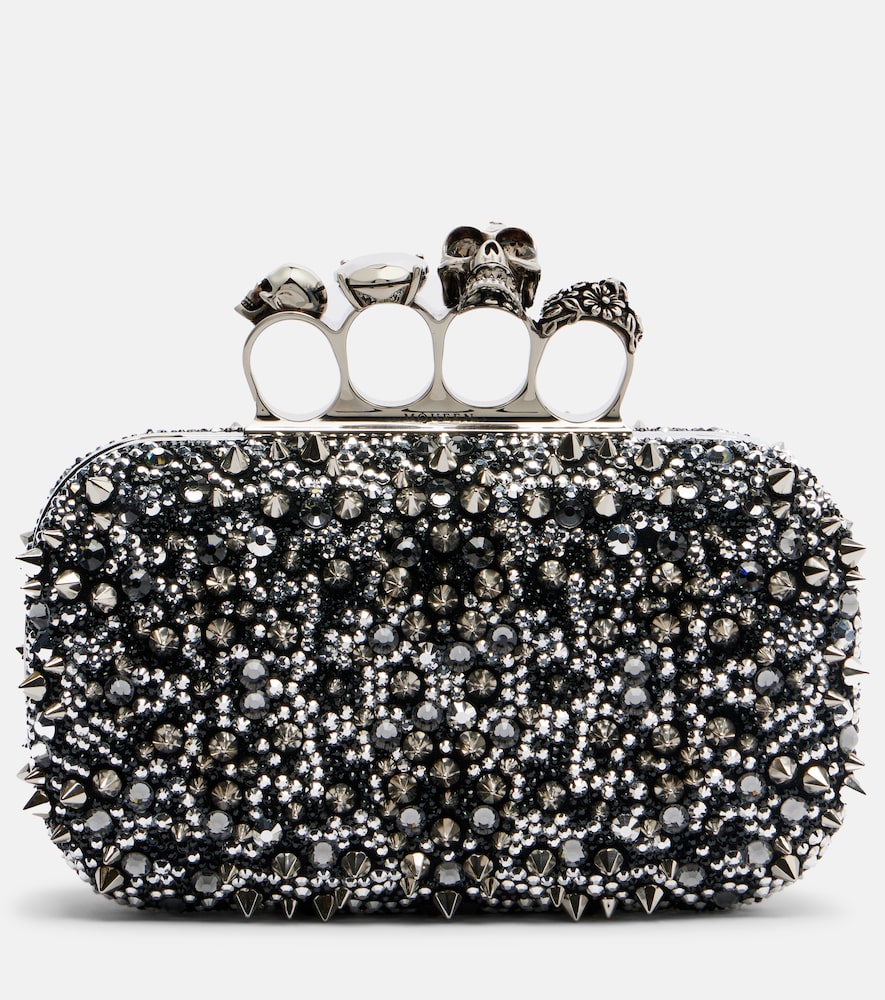 McQueen Knuckle embellished clutch