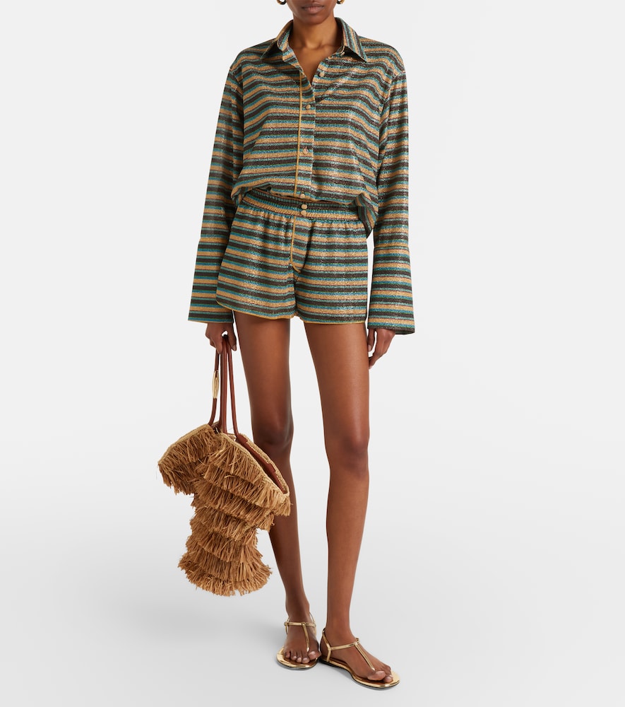  Oseree Oseree Lumiere Striped Shorts 