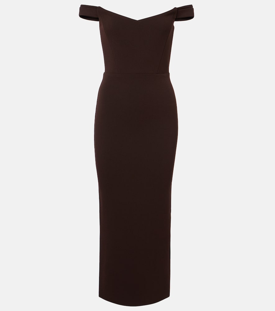 Alex Perry Off-shoulder midi dress
