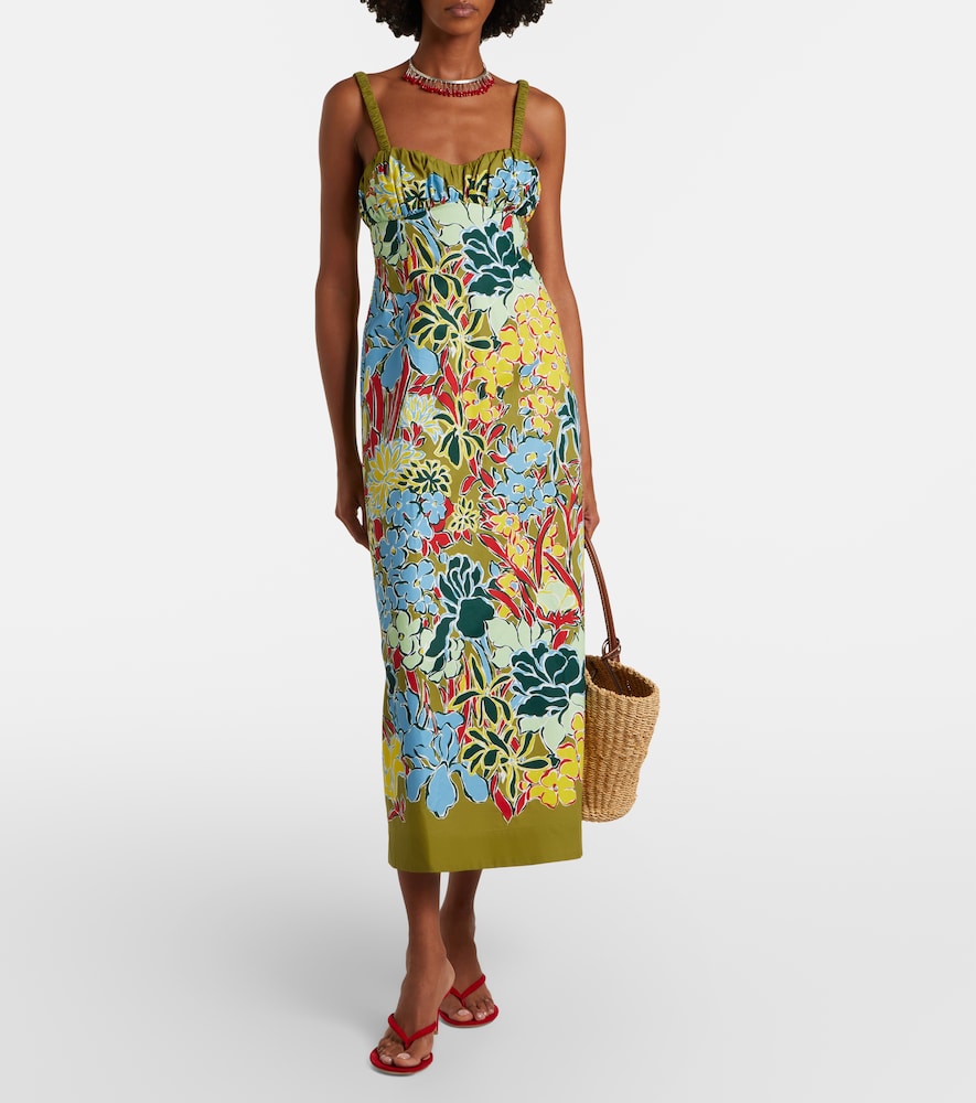 Alémais Solstice Floral Cotton Midi Dress