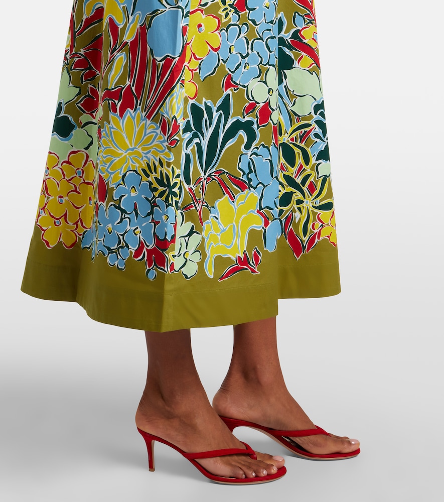 Alémais Solstice Floral Cotton Midi Dress