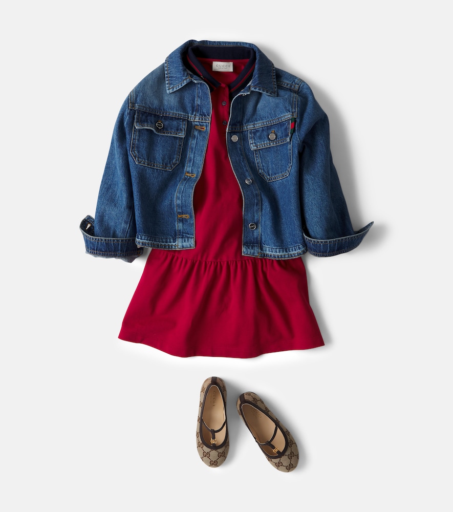 Gucci Kids Cotton-blend polo dress | Thumbnail 4