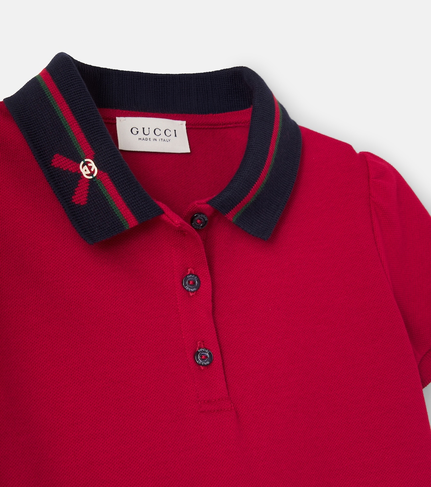 Gucci Kids Cotton-blend polo dress | Thumbnail 3