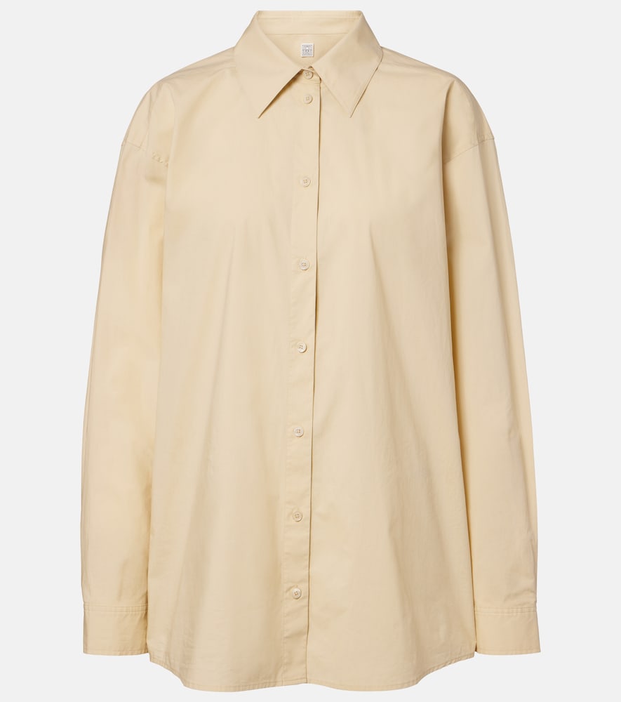 Toteme Women's Beige Oversized Cotton Poplin Shirt UK Size 6 - Mytheresa