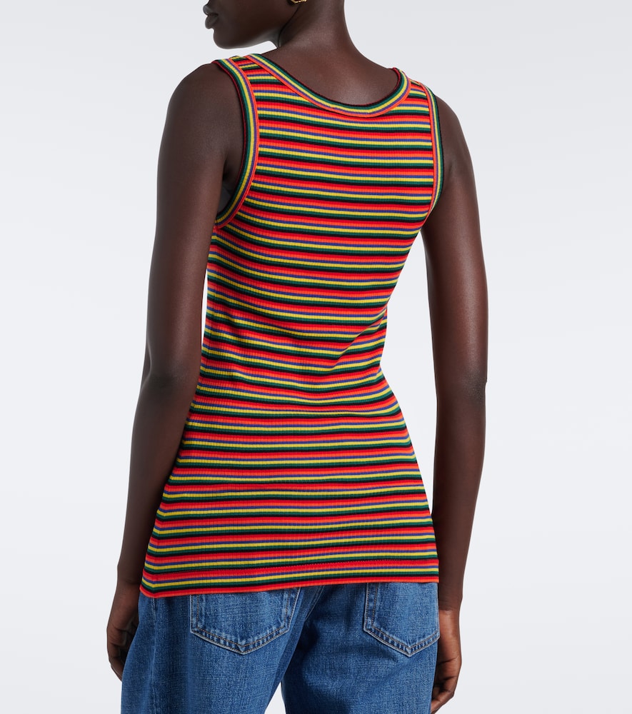 Dolce&Gabbana Knitted Striped Cotton Tank Top