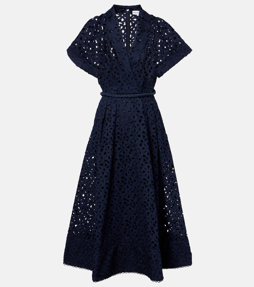 Rebecca Vallance Antalya broderie anglaise midi dress