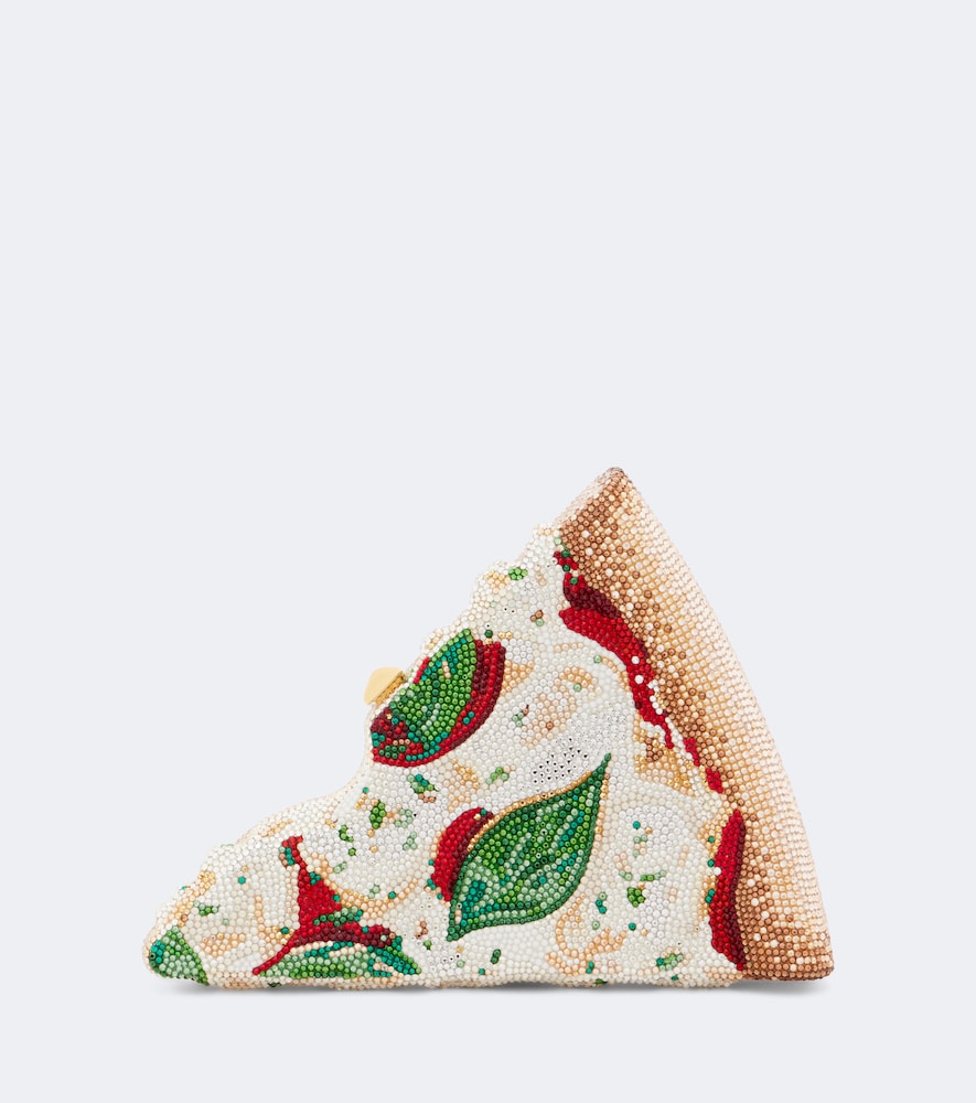 Judith Leiber Pizza Margherita Embellished Clutch In Multi
