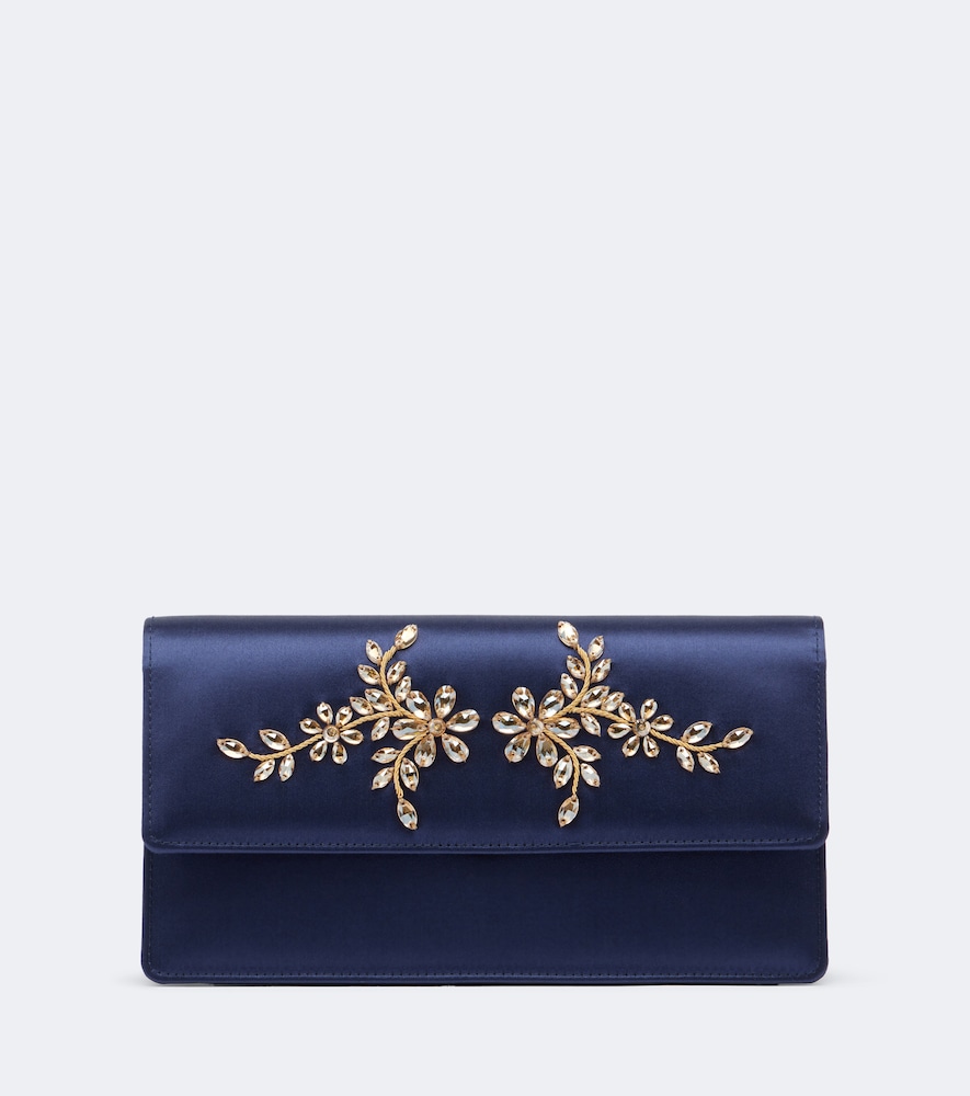 Verzierte Clutch Capripla aus Satin