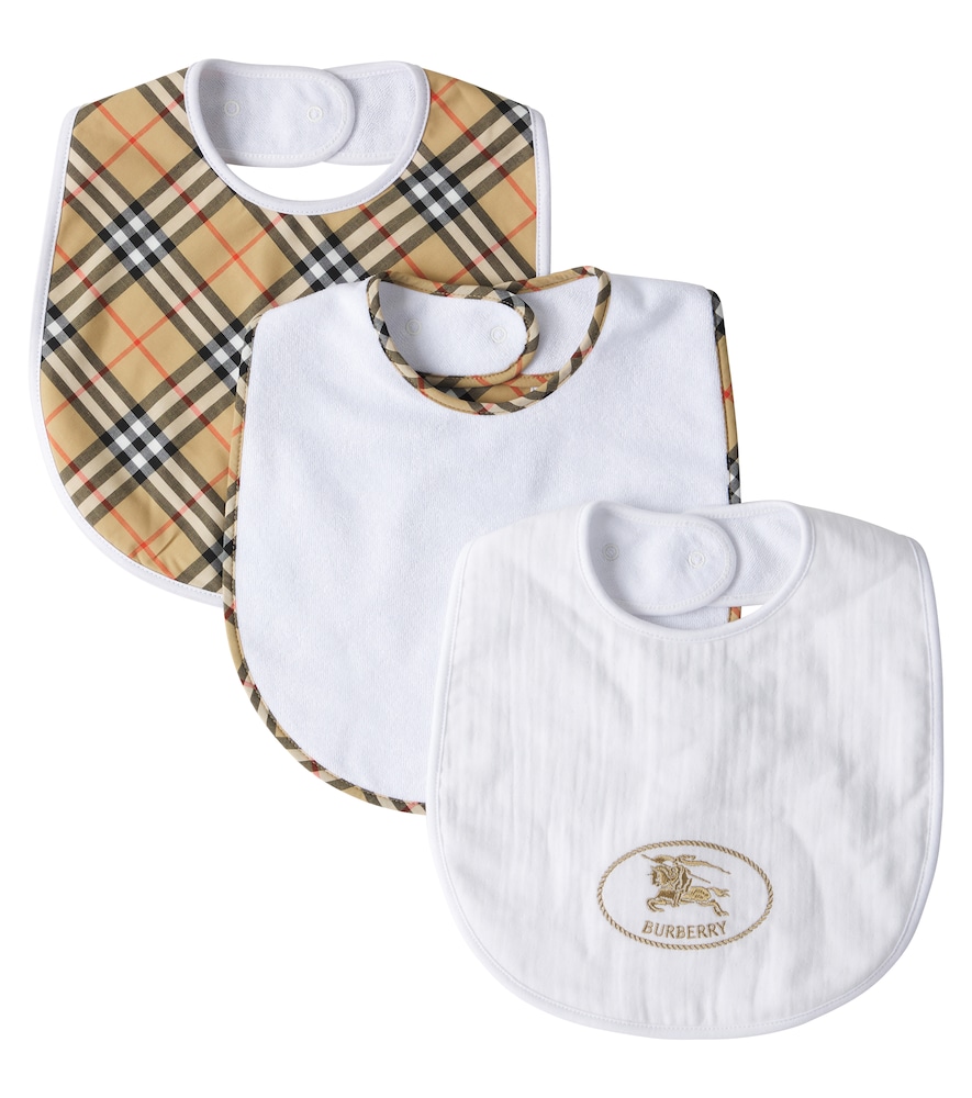 Burberry Kids Set de 3 bavoirs en coton 160$