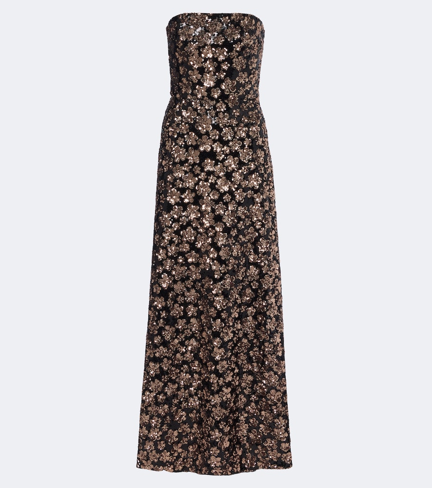 Bustier-Robe Elegante mit Pailletten